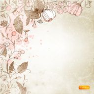 Cute Abstract Background with Floral Ornaments N2