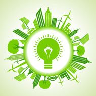 Ecology concept with bulb