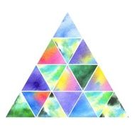 Watercolor triangle Modern raster background N2