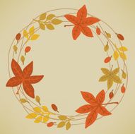 Stylish frame with leaves
