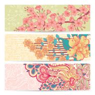 set of three horizontal banners