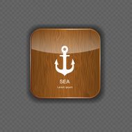 Sea wood application icons vector illustration