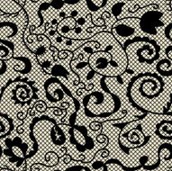 Black lace vector fabric seamless pattern N9