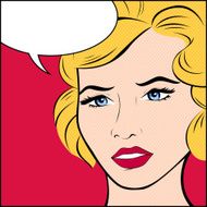 Vector Pop Art Woman N3
