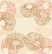 Rose and sandy vintage flower element