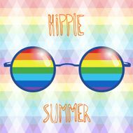 Rainbow hippie sun glasses