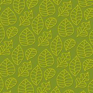 Seamless stylized leaf pattern