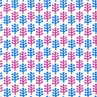 Floral childish drawn seamless texture