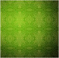 Antique pattern background Green seamless wallpaper