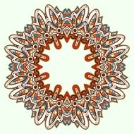 Ornamental round lace Aztec N13