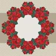Old school frame with roses N11