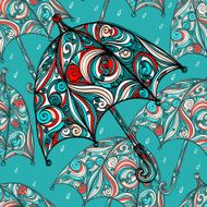 Seamless pattern with umbrellas N4