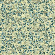 Seamless green leaves pattern