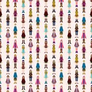 seamless girl pattern N3