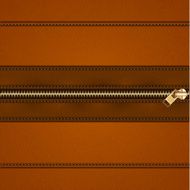 Leather zipper