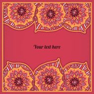 Oriental decoration invitation card