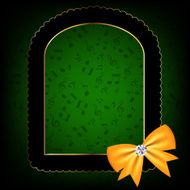 vintage frame with bow vector illustration N5