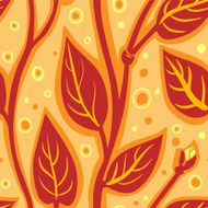 Autumn leaf seamless pattern