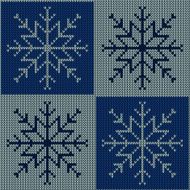 Knitted snowflake Seamless background