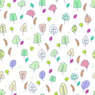 cute seamless wallpaper with leafs