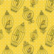 Bird in Birdcages pattern