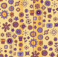 cute background with flowers and abstract elements N2