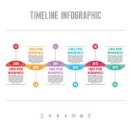Infographic Vector Concept in Flat Design Style - Timeline Template