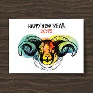 Happy New Year and Merry Christmas card N10