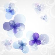 Winter Background with frozen flower