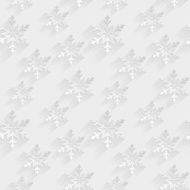 White seamless pattern with flat snowflakes Vector background N2