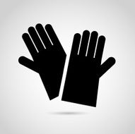 Gloves icon isolated on white background N2