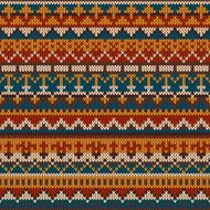Knitted seamless pattern in Fair Isle style N4