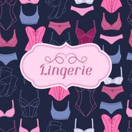 Fashion lingerie background design with female underwear N5