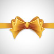 Gold holiday ribbon with bow