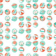 Summer beach party seamless pattern Flat style N4