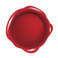 Red blank seal wax vector N2