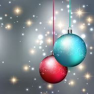 Merry Christmas Bauble greeting card N9