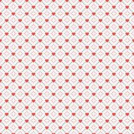 Seamless geometric pattern with hearts Vector illustration N6