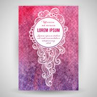 Watercolor background with decorative elements and place for your text N2