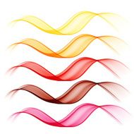 Abstract colorful transparent wave collection N3