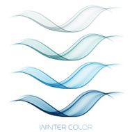 Abstract colorful transparent wave collection N4