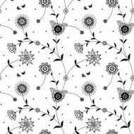 Ornate floral seamless texture in retro style N4