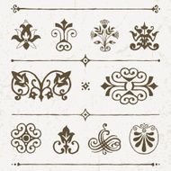 Vintage hand drawn design elements set 3 Vector illustration N2