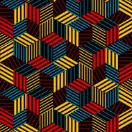 abstract colorful hexagon stripe pattern background