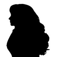 Vector silhouette of a woman N1081