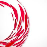 abstract red wave shape with gray background N2
