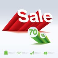 Sale poster with percent discount N8