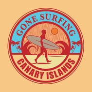 Surfer stamp or sign