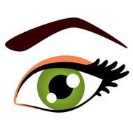 Female green eye