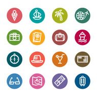 Travel and Vacation Color Icons